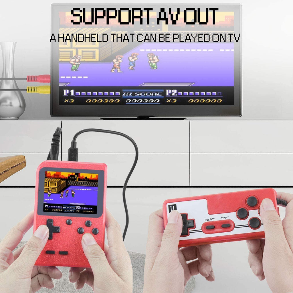 Portable Game Pad With 400 Games Included + Additional Player Controller, Portable - in use
