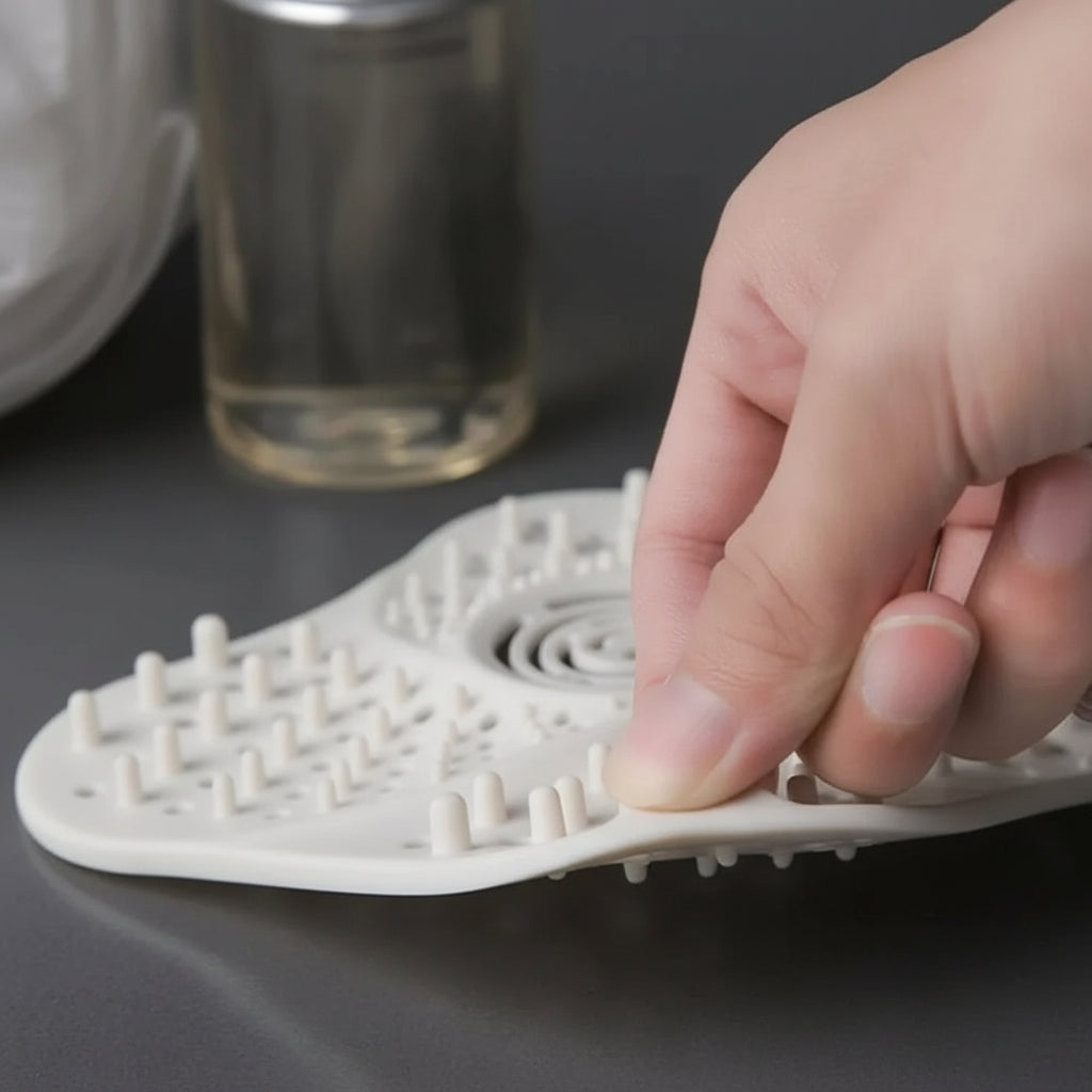Anti Blocking Spiral Shower Drain Hair Catcher - alternate angle