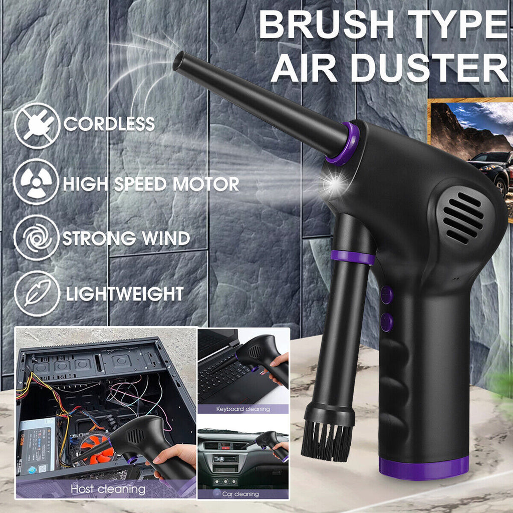 Cordless Air Duster - in use