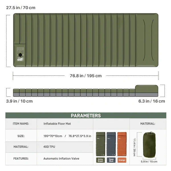 Camping Inflatable & Portable Mattress - alternate angle