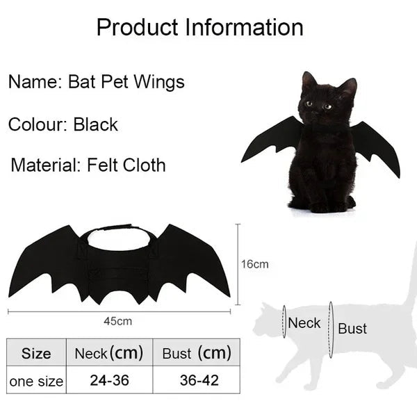 Bat Wing Halloween Costume for Pets - detail