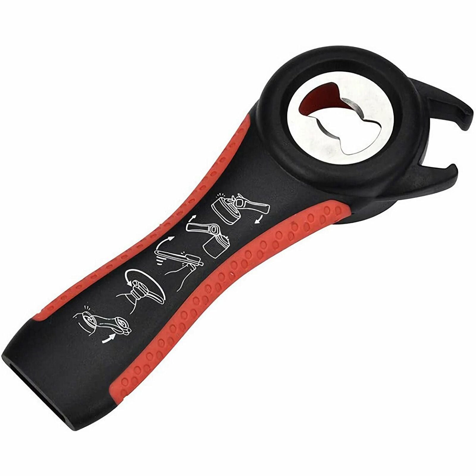 6-in-1 Multi Opener - Jar, Bottle & Can Opener with Easy-Grip Handle