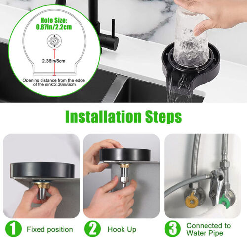 High Pressure Kitchen Sink Cup Rinser - detail
