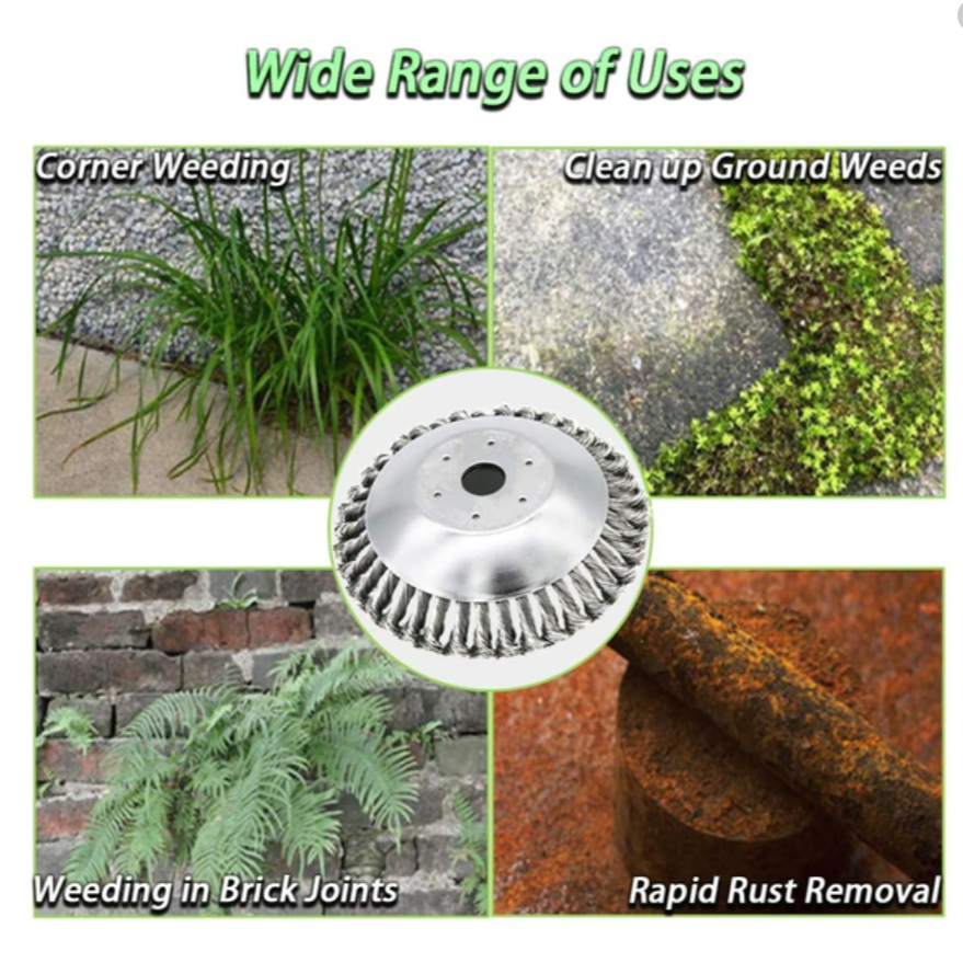 Carbon Steel Weed Brush & Trimmer - in use