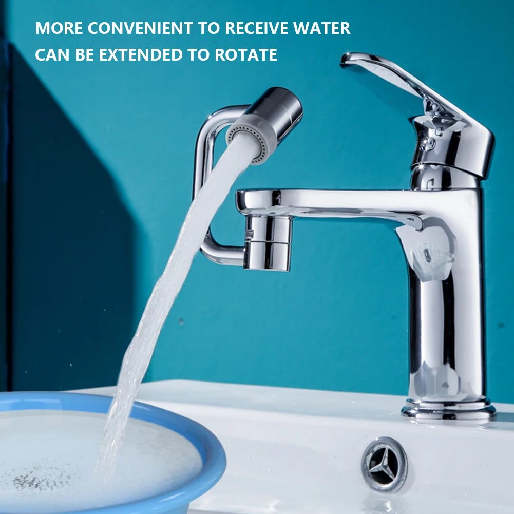 1080 degrees Rotating Faucet Extender & Aerator Attachment - in use