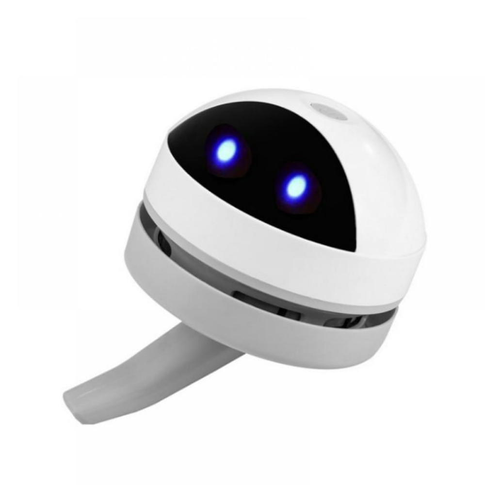 Compact USB Charging Mini Desk Vacuum Cleaner Robot - in use