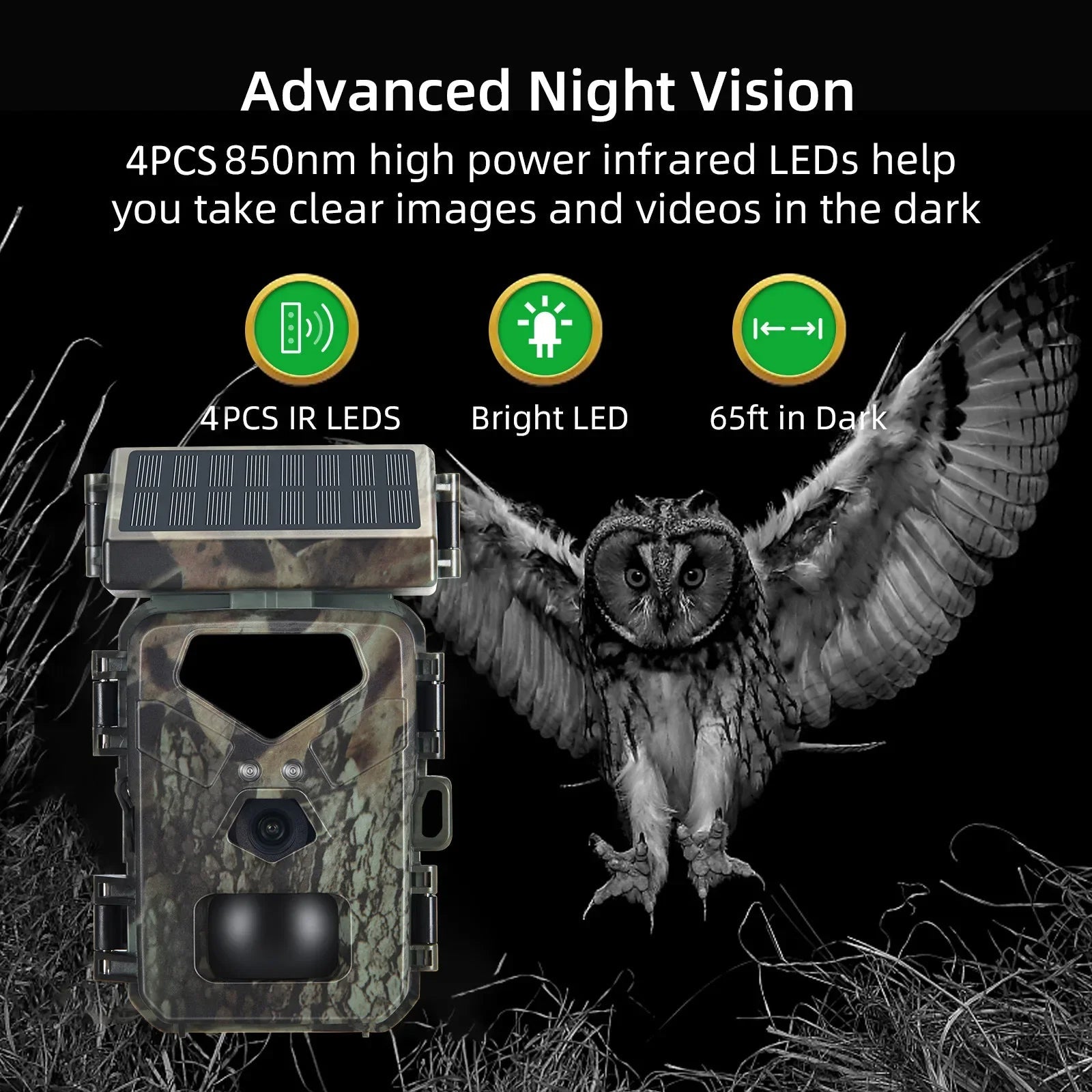 Compact Solar Powered Trail Camera - alternate angle