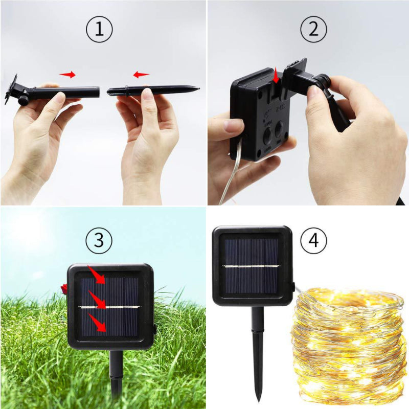 Mini Fiery Lights With Solar Power - detail