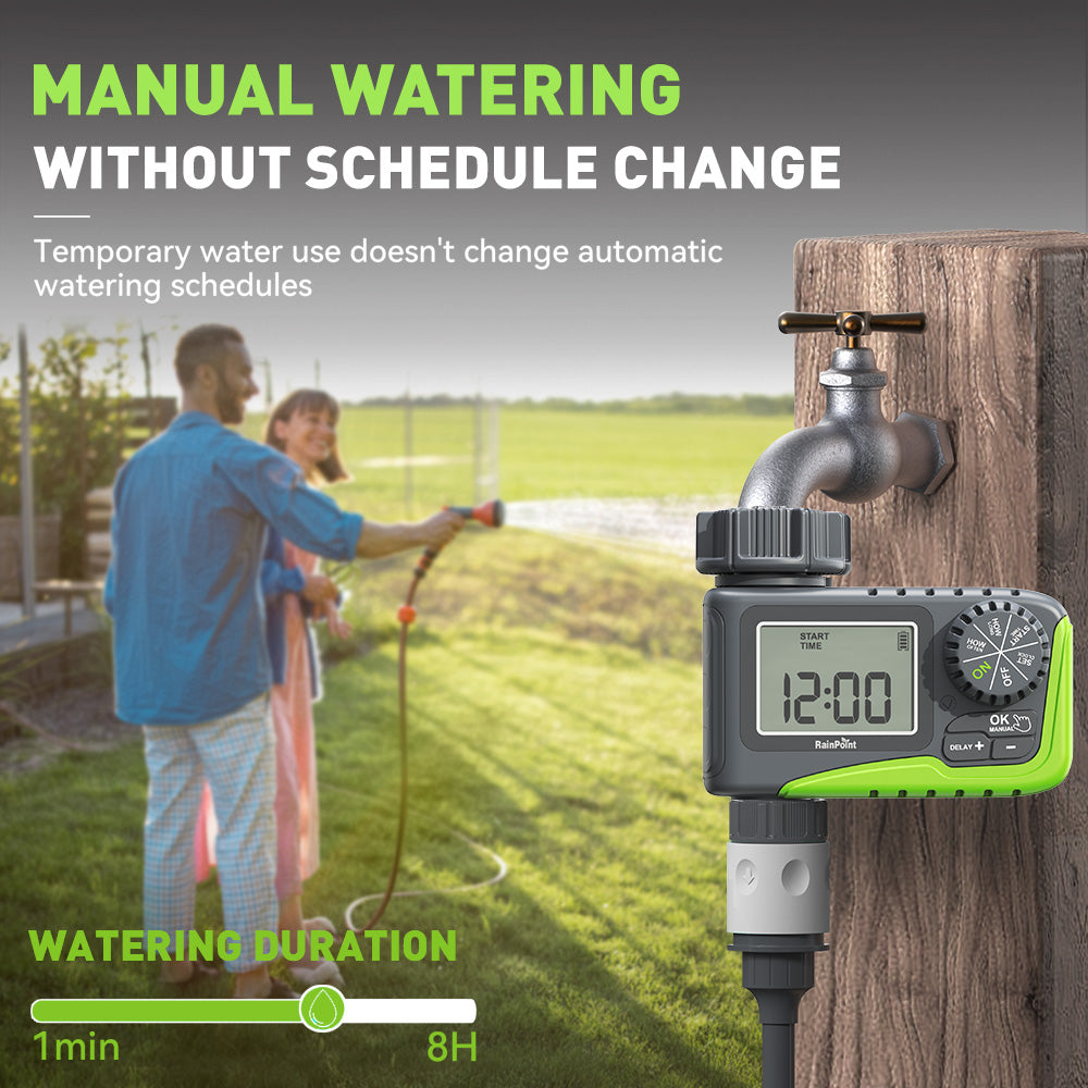 Rainpoint Single-Outlet Programmable Sprinkler Timer - alternate angle