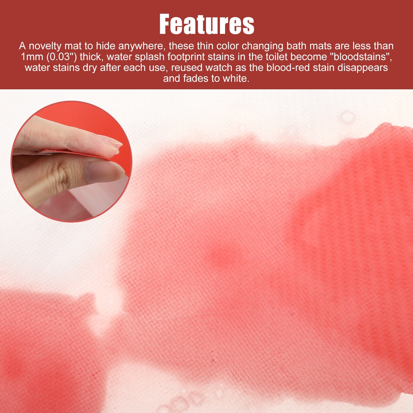 Color Changing Shower Mat - in use