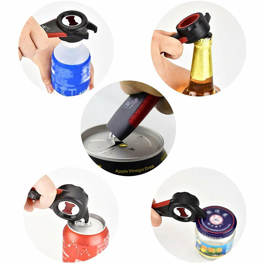 6-in-1 Multi Opener - Jar, Bottle & Can Opener with Easy-Grip Handle - in use