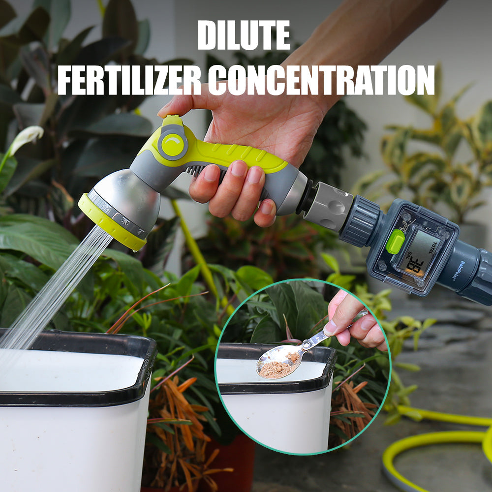 Digital Garden Hose Water Flow Meter - detail