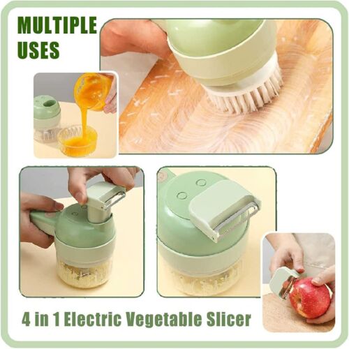 4 In 1 Electric Food Cutter - in use