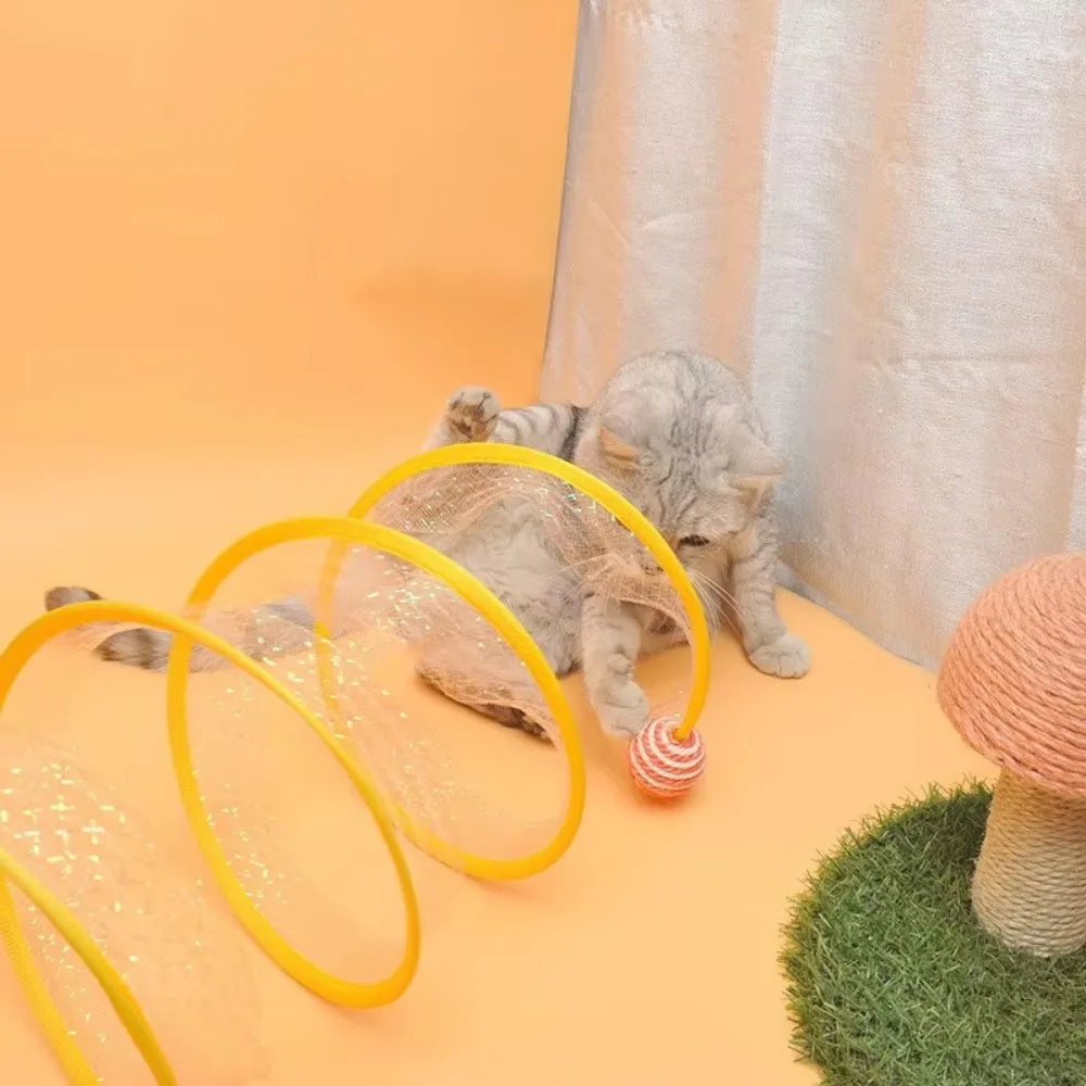 Collapsible S Type Interactive Cat Tunnel - detail