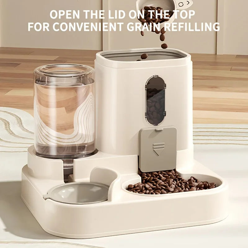 2-in-1 Gravity Pet Feeder and Water Dispenser - alternate angle
