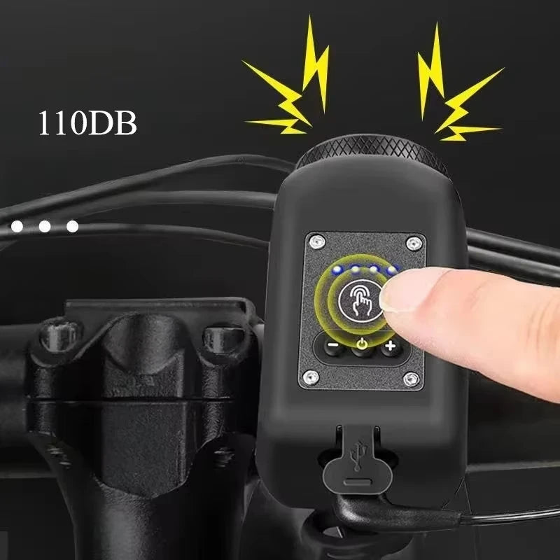 Electric Bike Horn and Front Light - detail