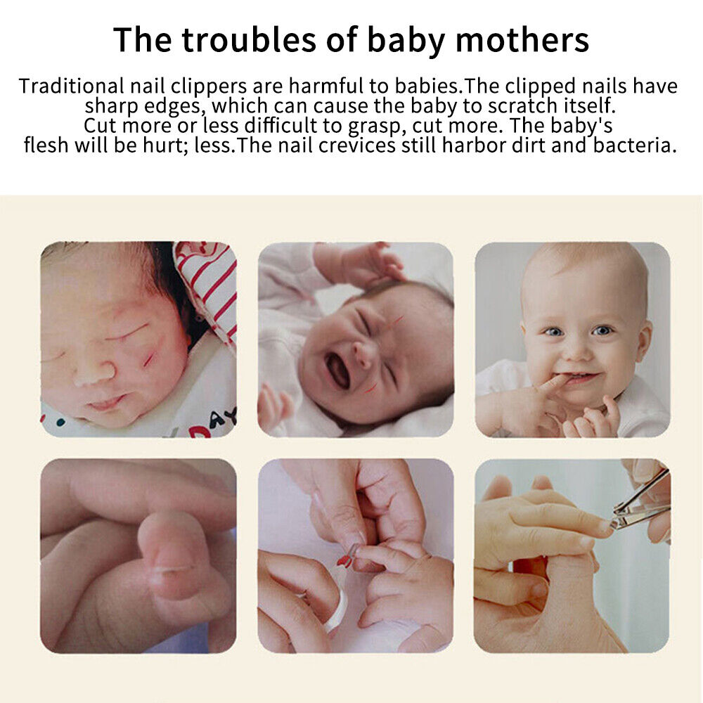 Baby Nail Trimmer with 6 Grinding Heads - in use
