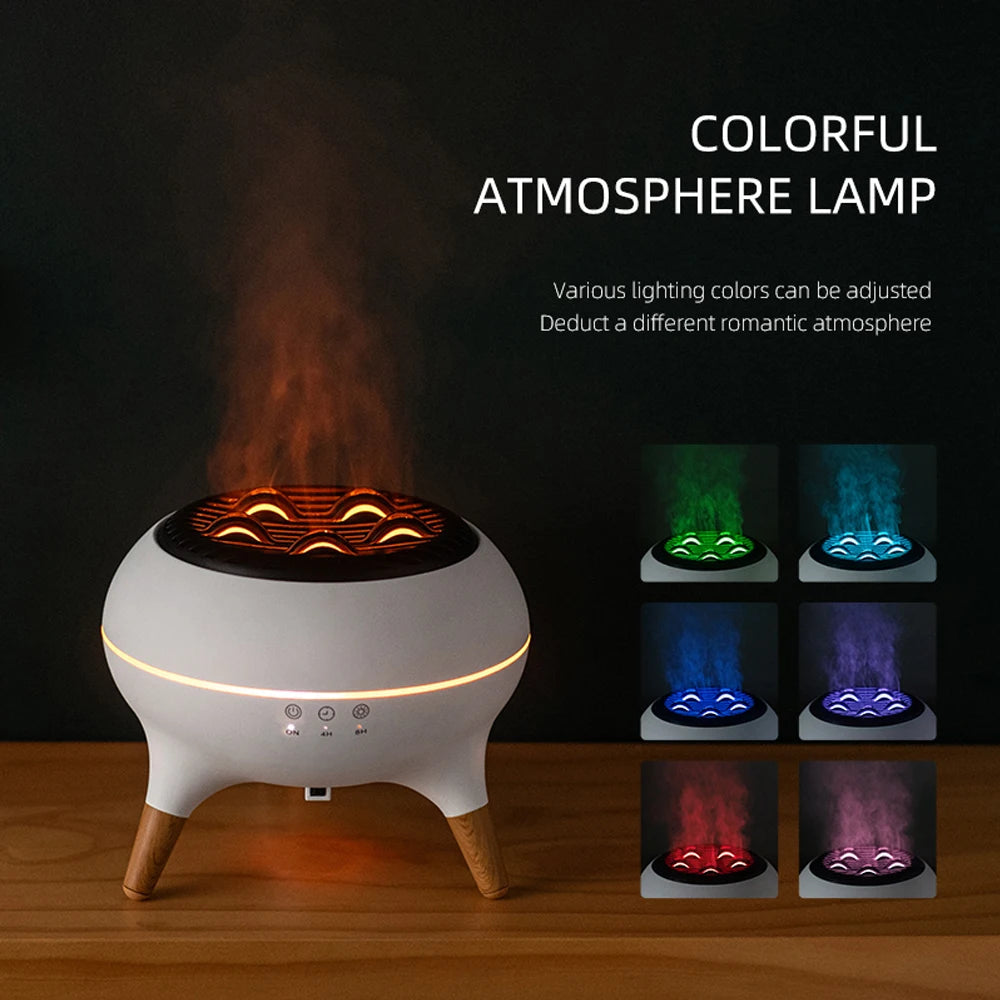 Dynamic Jellyfish Flame Aroma Diffuser - in use