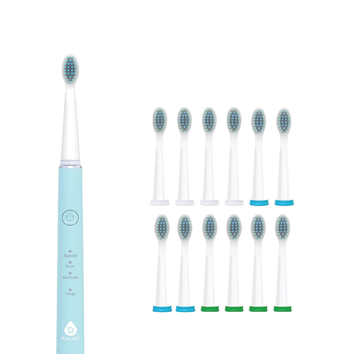 USB Rechargeable Sonic Toothbrush with 12 Brush Heads, Rechargeable - detail