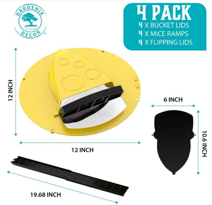 4-Pack Bucket Lid Mouse Trap - detail