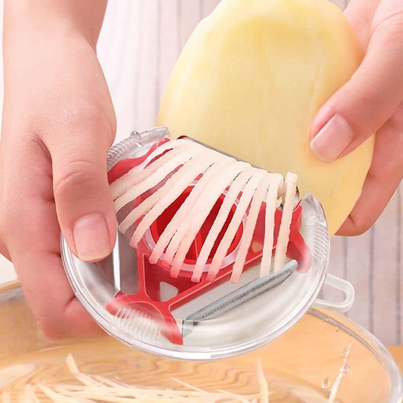 3-in-1 Vegetable Peeler, Shredder & Slicer - Multi-Function Kitchen Prep Tool - detail