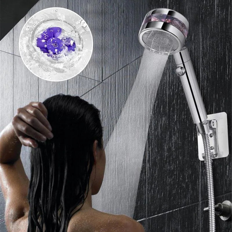360 degrees Rotatable High-Pressure Shower Head with Adjustable Spray - alternate angle