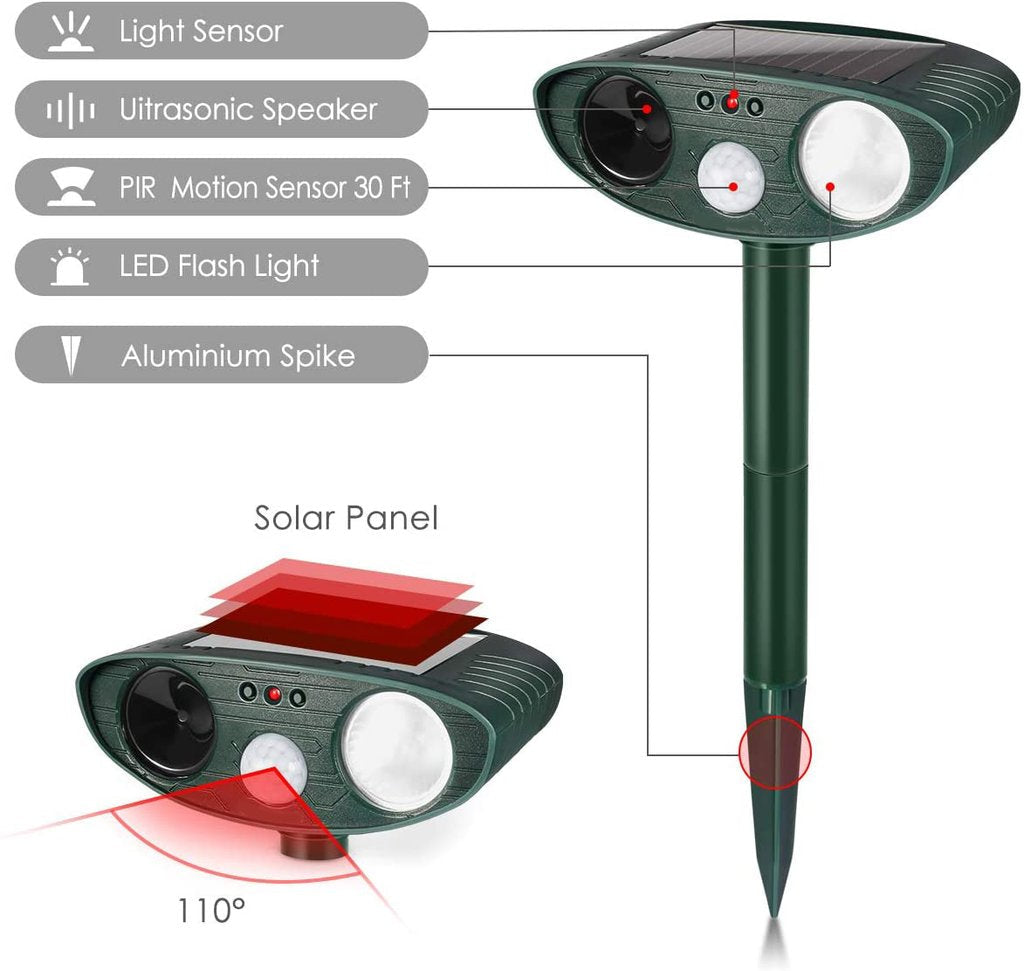 Dog Outdoor Solar Ultrasonic Repeller - Get Rid of Dogs in 48 Hours or It's Free - detail