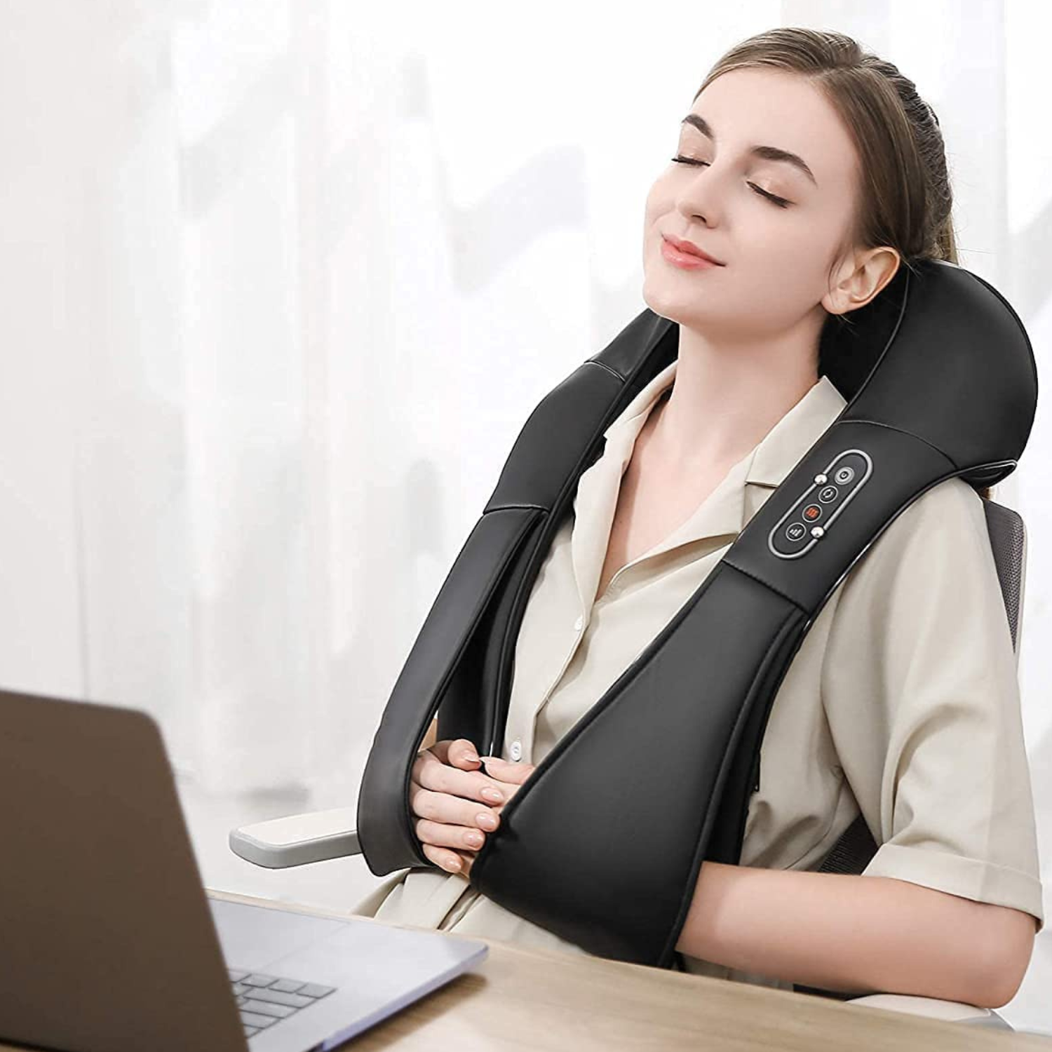 Heated Shiatsu Neck And Shoulder Deep Tissue Pressure Point Massager - detail