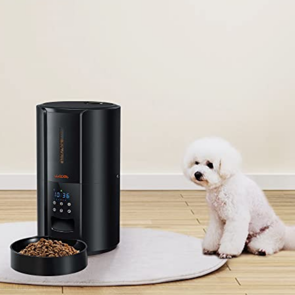 Exclusive Large Automatic Dog Cat Time Pet Food Feeder Dispenser - in use