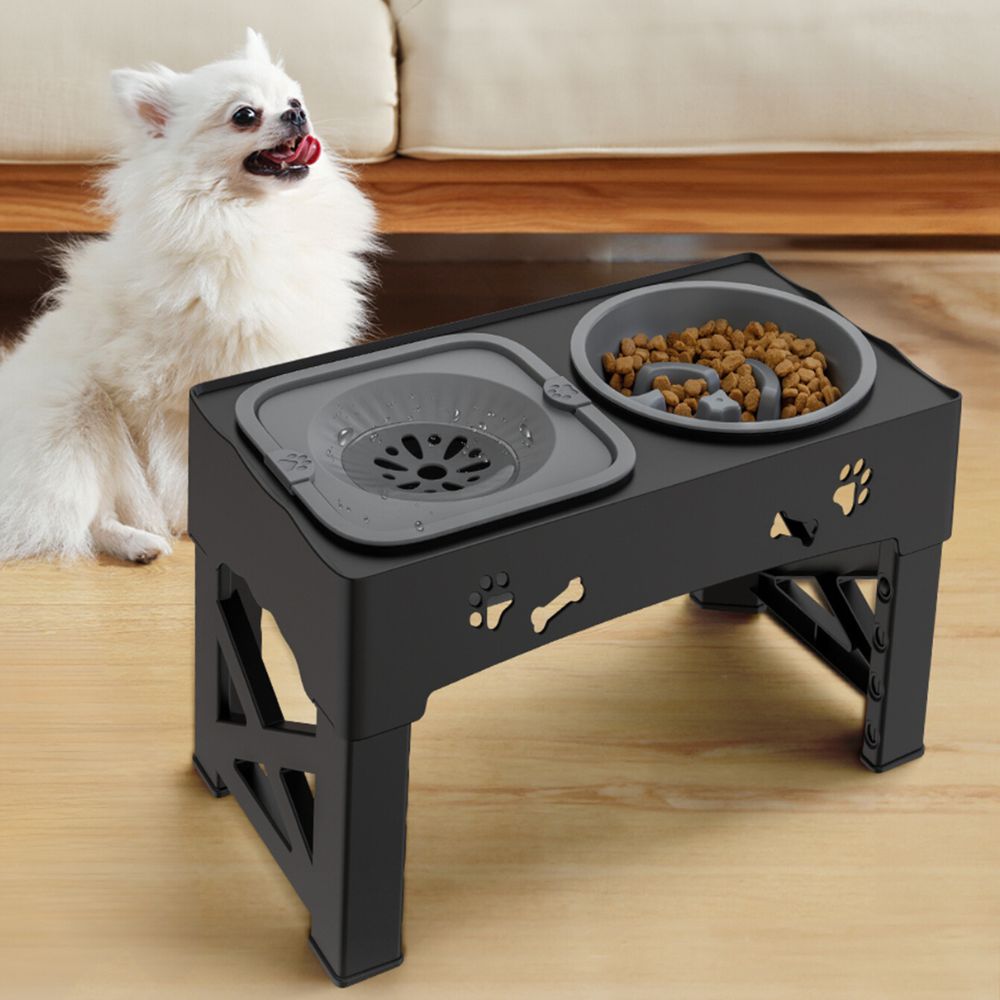 Adjustable Raised Pet Dog Slow Feeder - detail