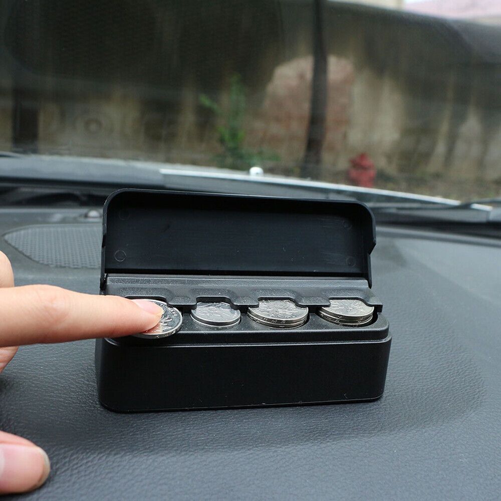 Car Coin Holder Easy Access Loose Change Storage - alternate angle