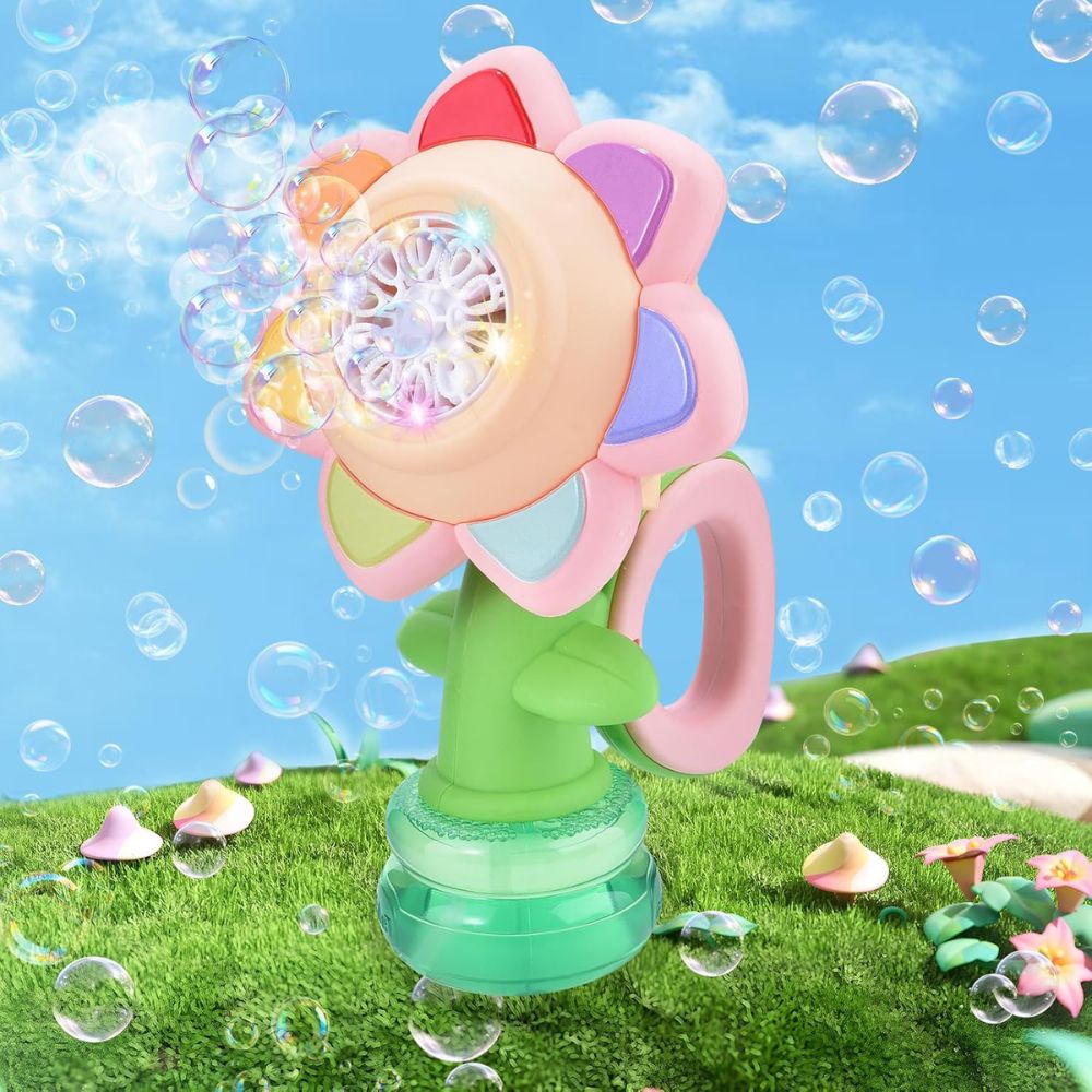 Dancing Sunflower LED Bubble Maker Toy - alternate angle
