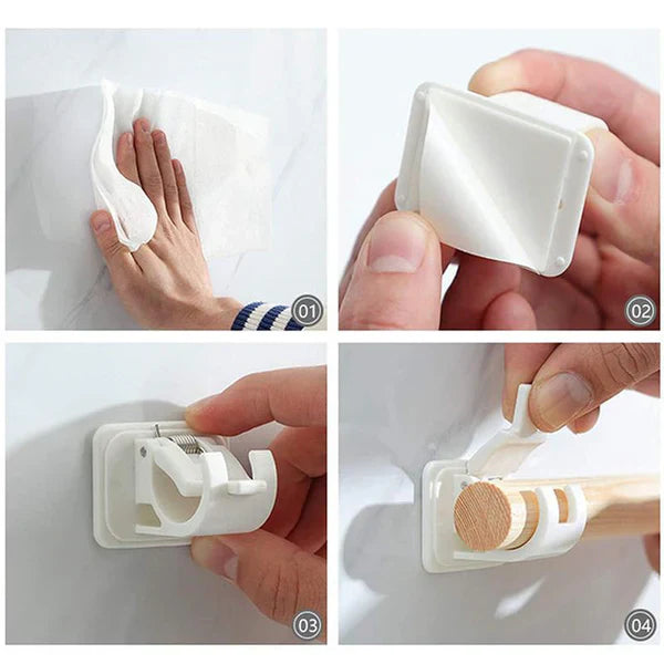 Adjustable Curtain Holders - in use