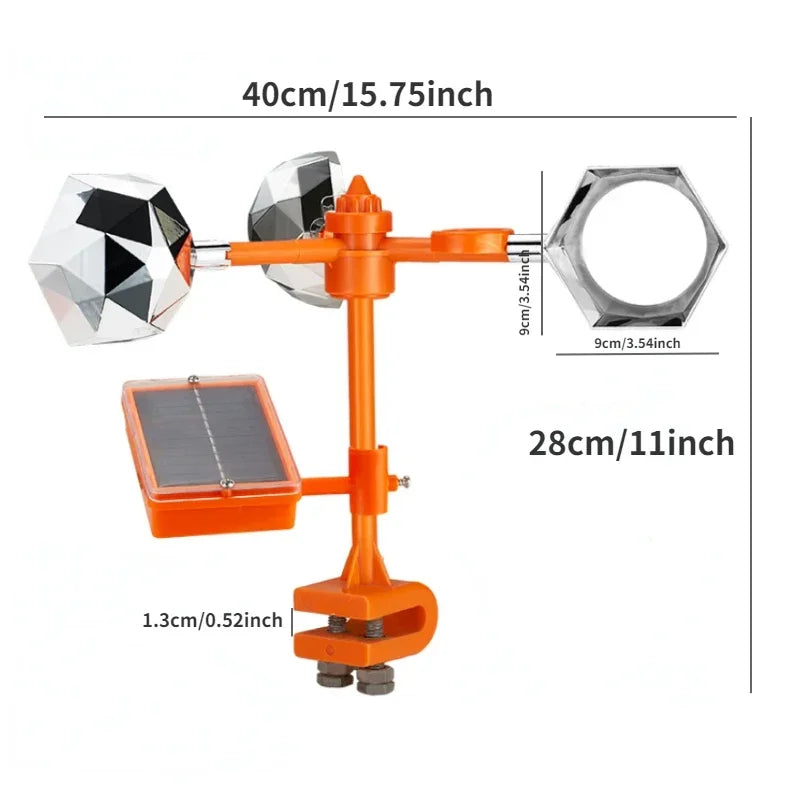 360 degrees Solar-Powered Reflective Bird Repeller - detail