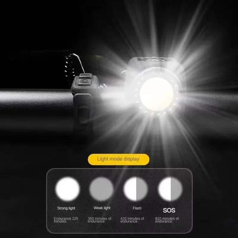 Electric Bike Horn and Front Light - alternate angle