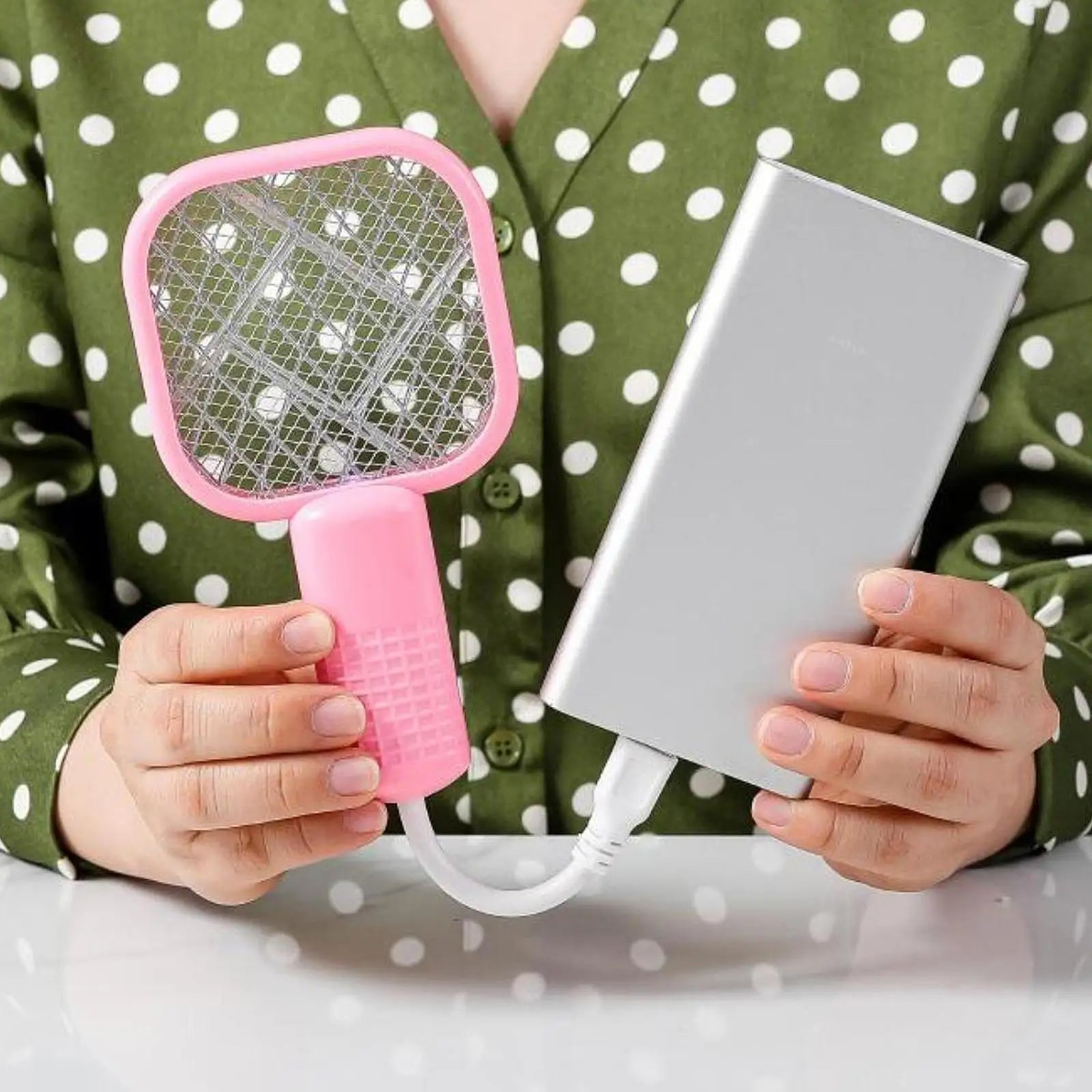 Compact USB Mosquito Zapper - in use