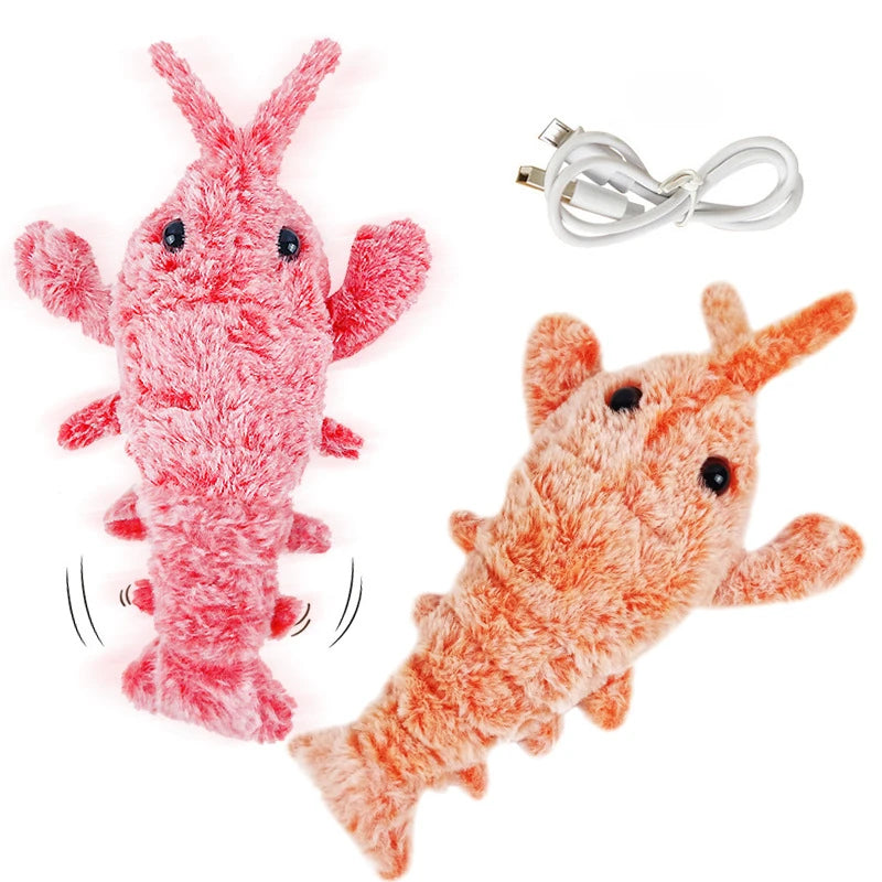 Electric Jumping Shrimp Pet Toy - alternate angle