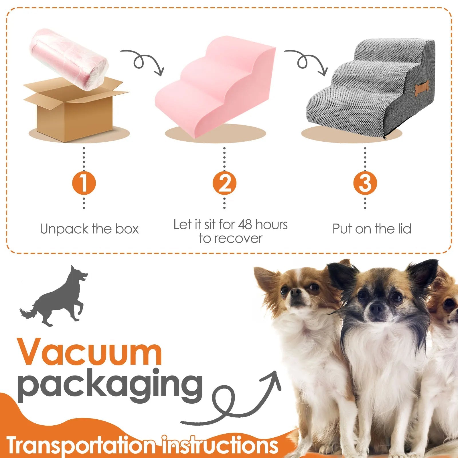 Dog Stairs for Bed - detail