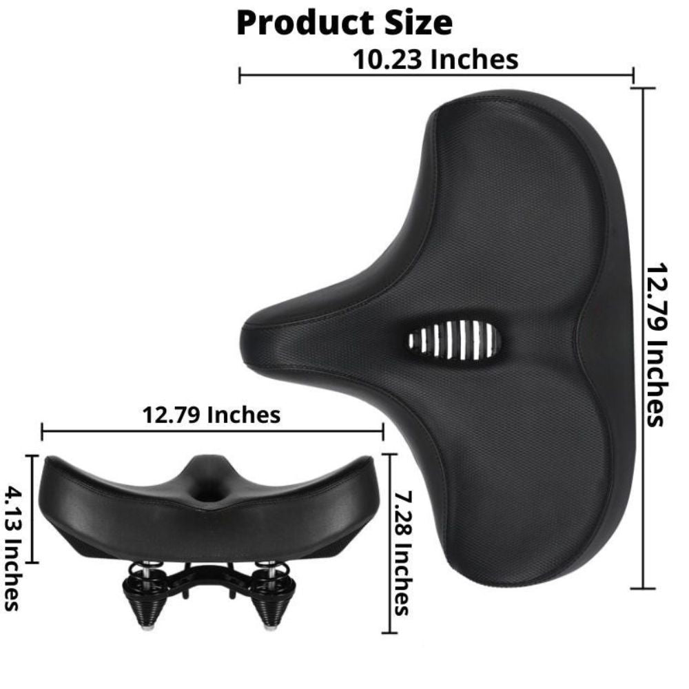 Extra Large Bike Seat With Comfortable Thick Foam and Waterproof - alternate angle