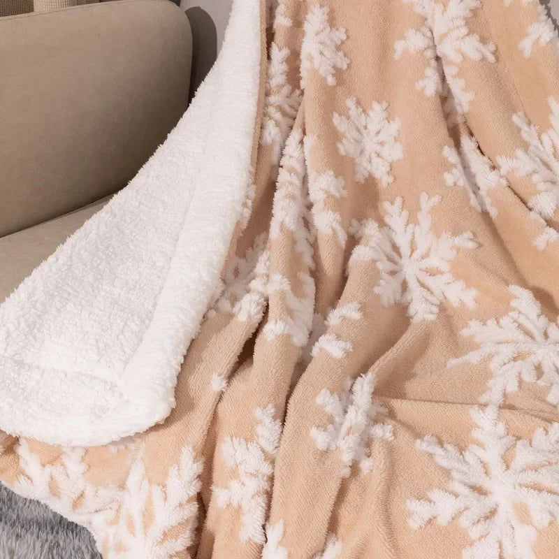 Christmas Wool Blanket Throw for Sofa and Bed - alternate angle