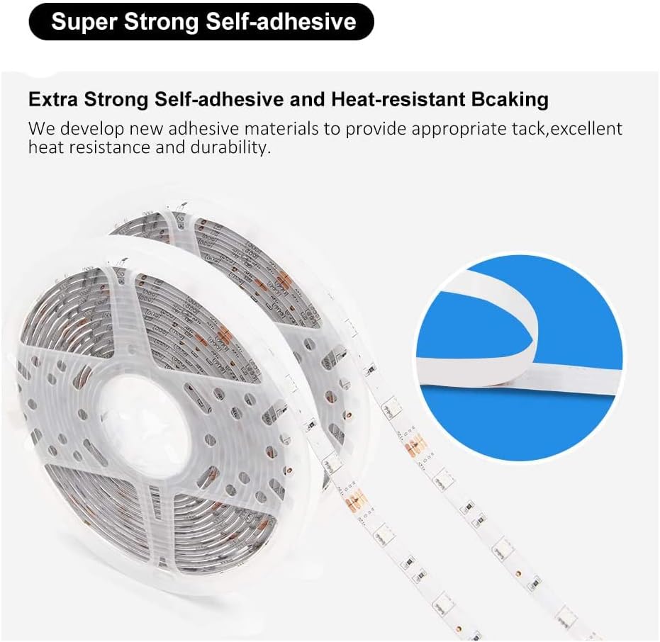32ft LED Strip Light - Flexible RGB Color Changing Tape Light with - in use