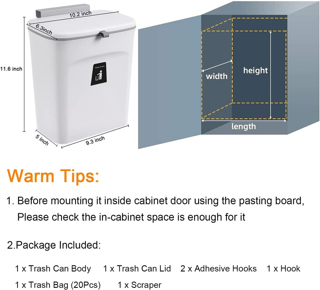 2.4 Gallon Kitchen Compost Bin For Counter Top Or Under Sink - in use