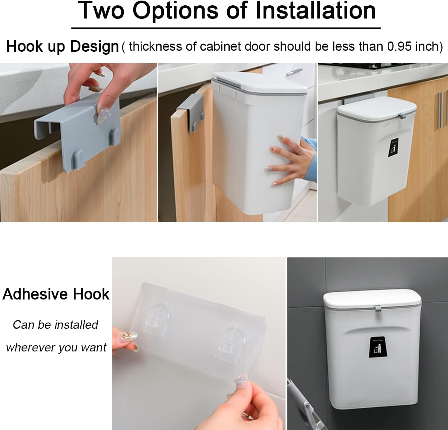 2.4 Gallon Kitchen Compost Bin For Counter Top Or Under Sink - detail