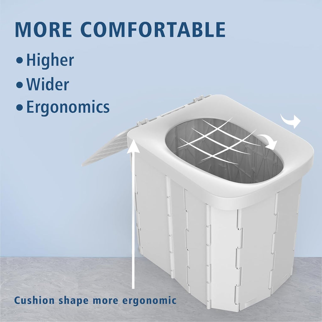 Camping Portable Toilet - in use