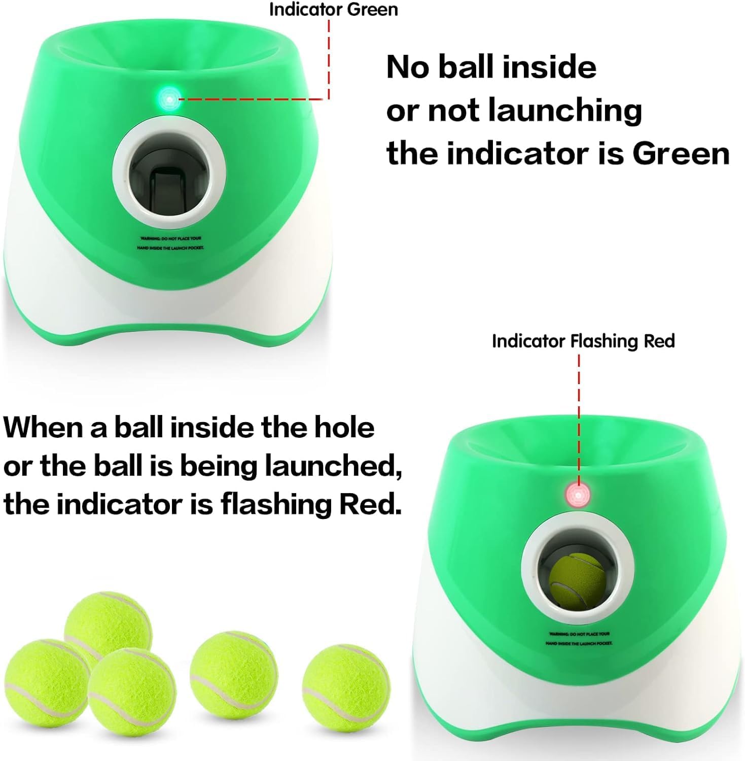 Automatic Dog Ball Thrower With 3 Distance Settings - alternate angle