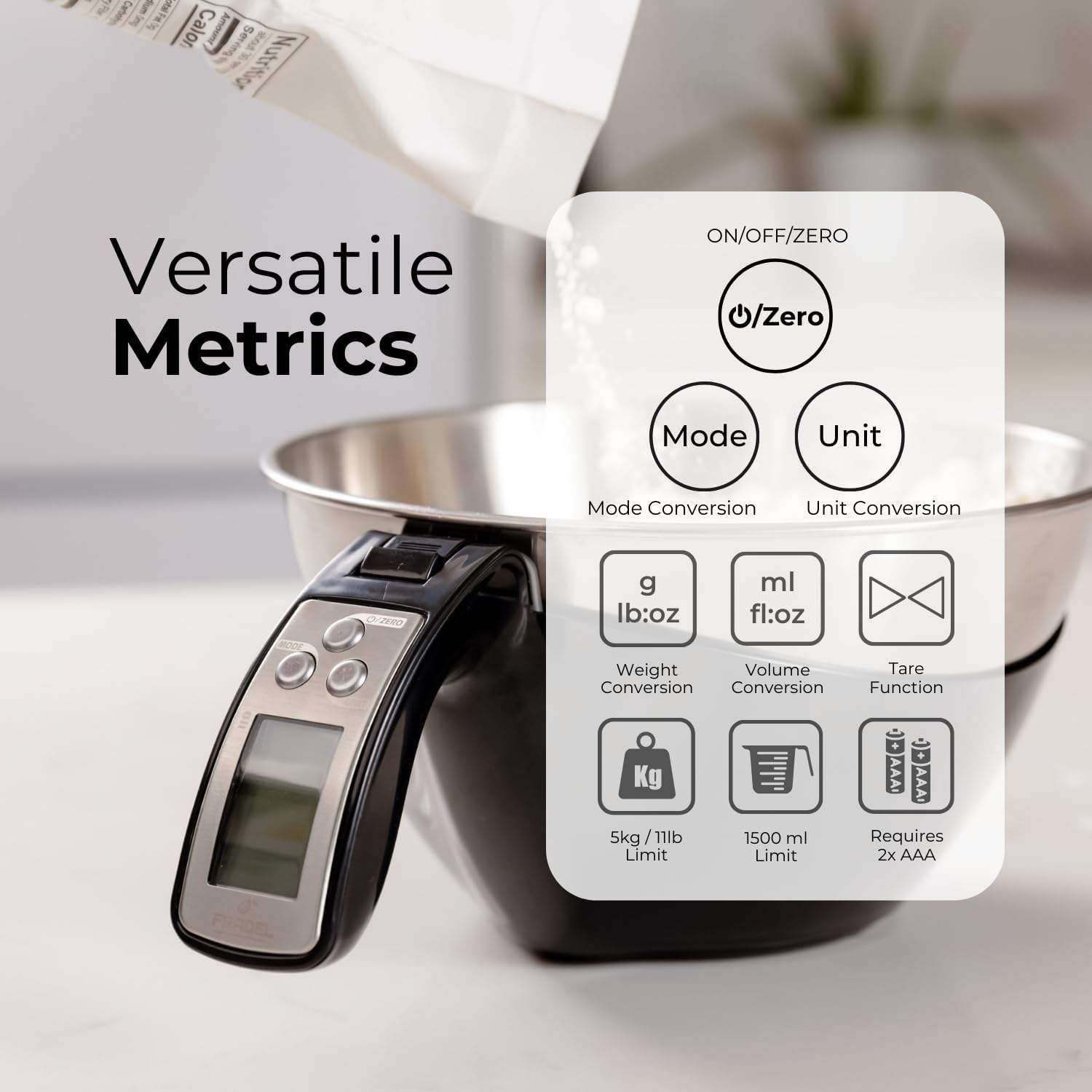 Digital Measuring Cup Scale - alternate angle
