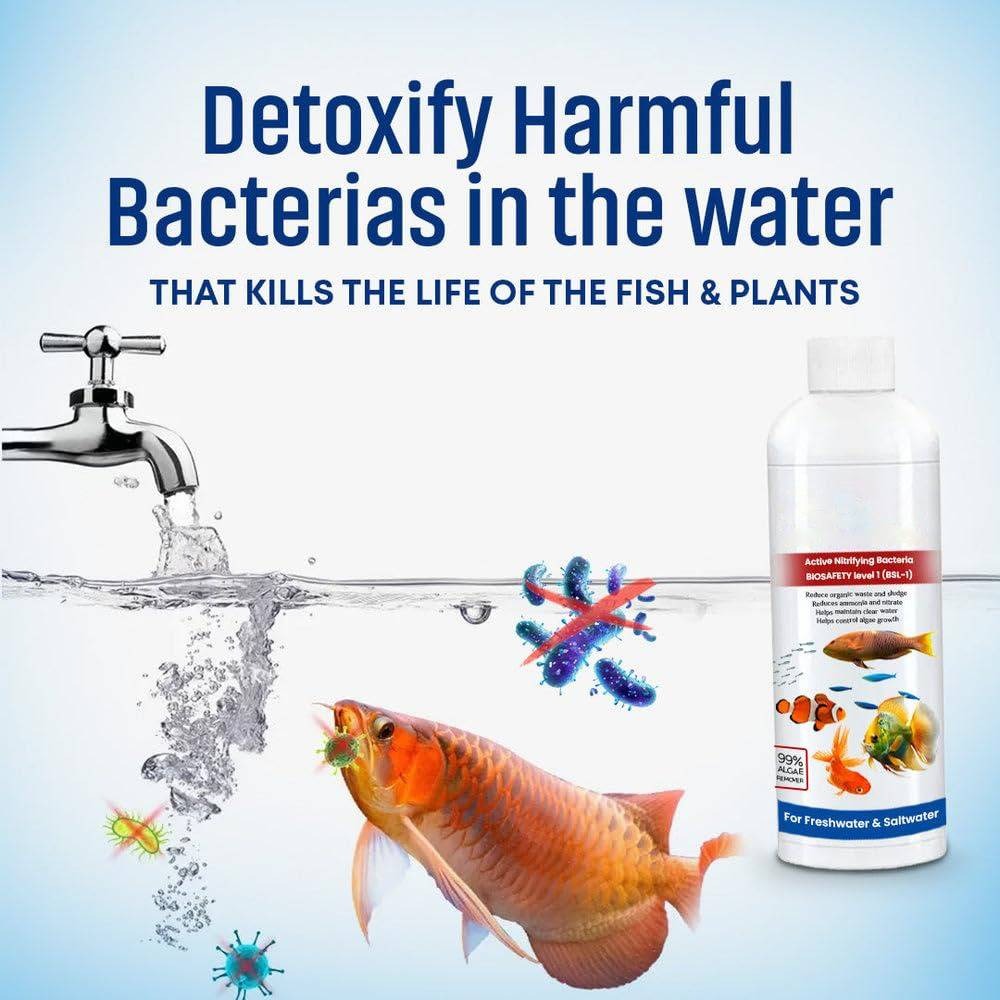 3 Pack Fish Tank Cleaner Liquid - in use