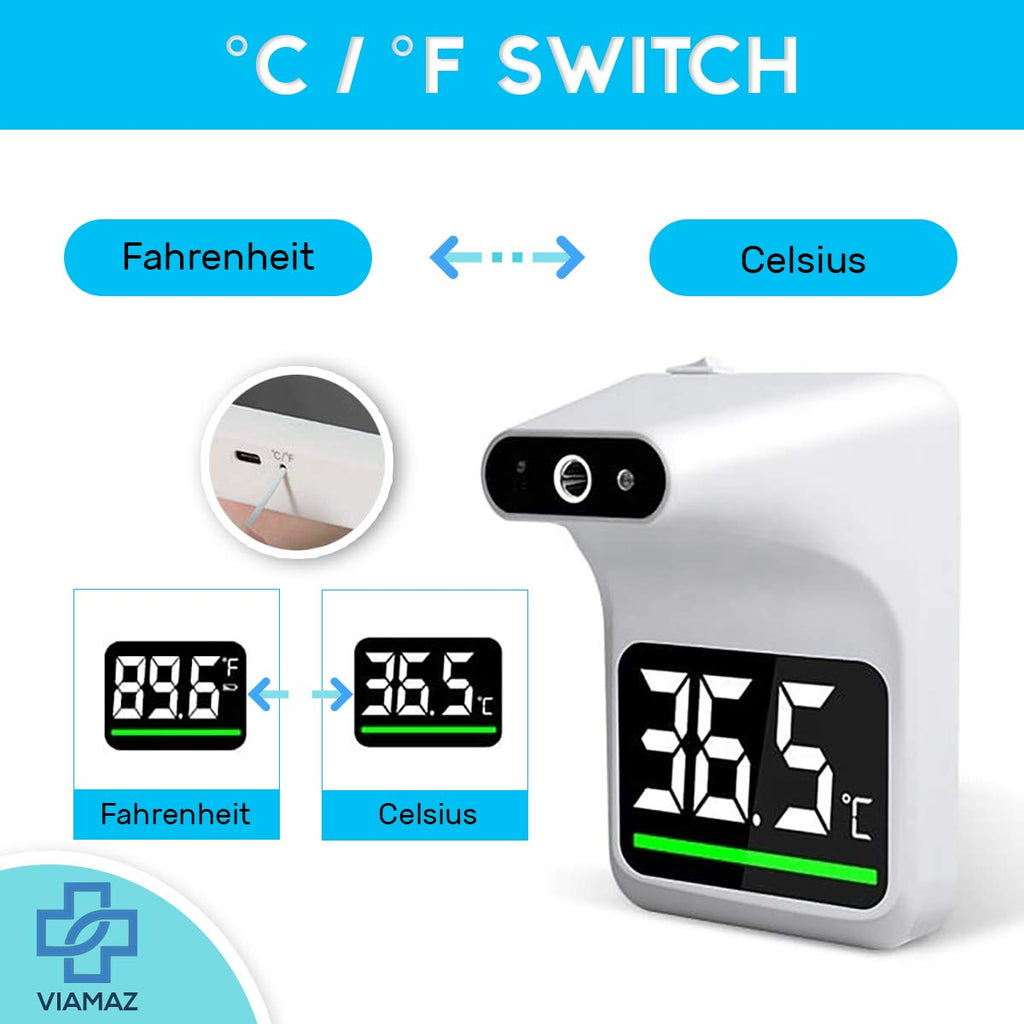 Contactless Wall Mounted Forehead Thermometer - detail