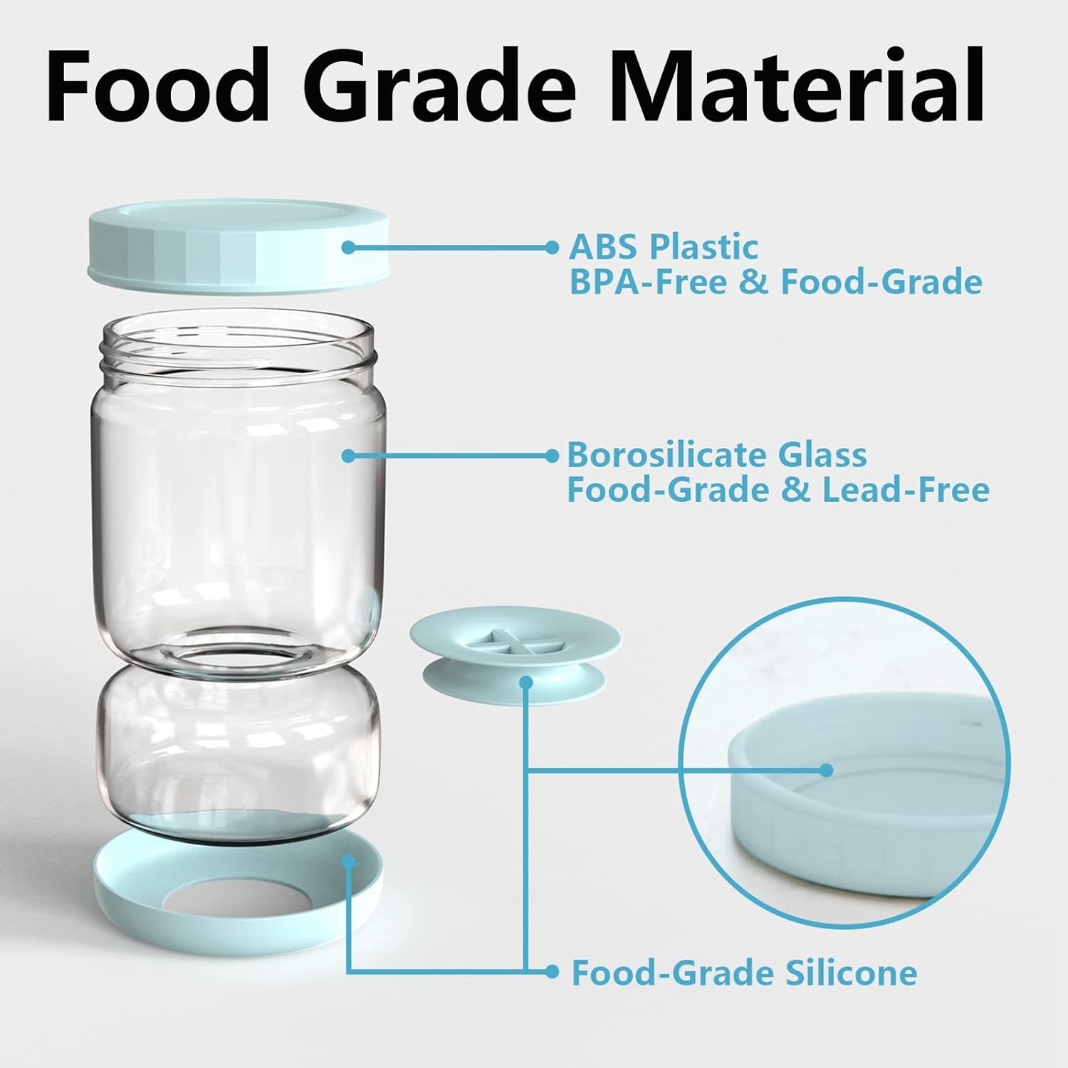 Glass Pickle Strainer Jar - in use