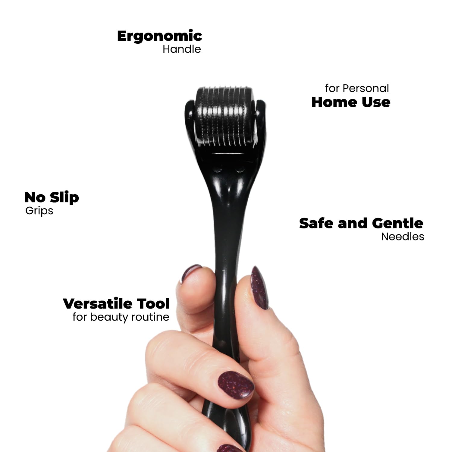 Beard Hair Growth Roller - in use